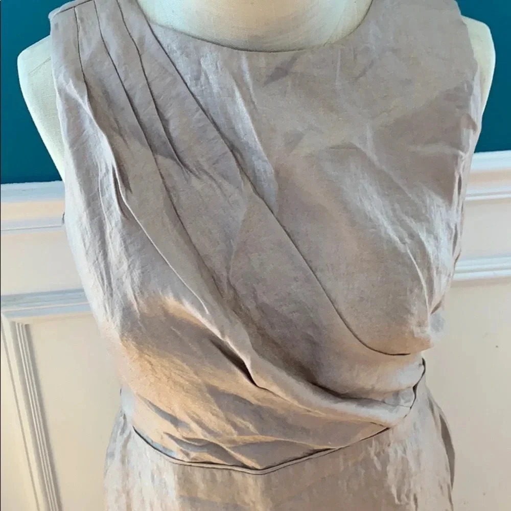 Ralph Lauren Metallic light gold cocktail dress 6 (MSRP $175) - Picture 3 of 4